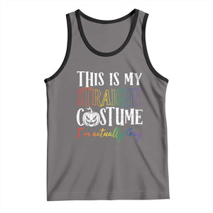 Funny Halloween LGBT Tank Top This Is My Straight Costume TS09 Deep Heather Black Print Your Wear