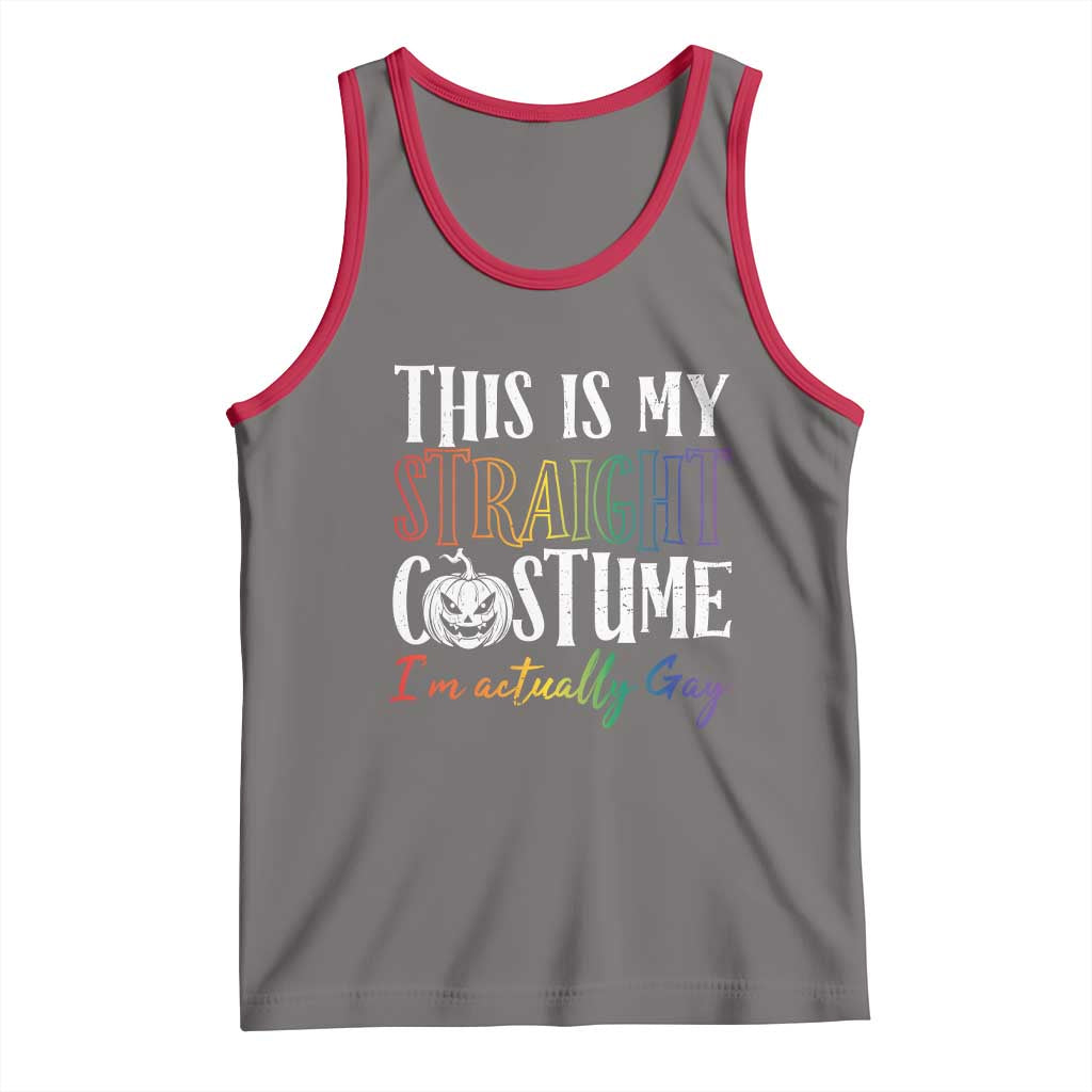 Funny Halloween LGBT Tank Top This Is My Straight Costume TS09 Deep Heather Red Print Your Wear