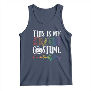 Funny Halloween LGBT Tank Top This Is My Straight Costume TS09 Navy Print Your Wear