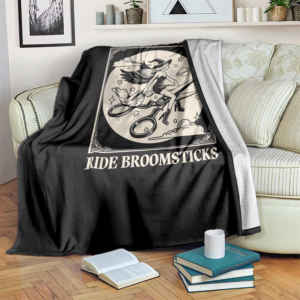 Funny Halloween Lesbian Throw Blanket Some Witches Don't Ride Broomsticks Les Witch TS09 Print Your Wear