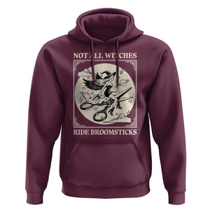 Funny Halloween Lesbian Hoodie Some Witches Don't Ride Broomsticks Les Witch TS09 Maroon Print Your Wear