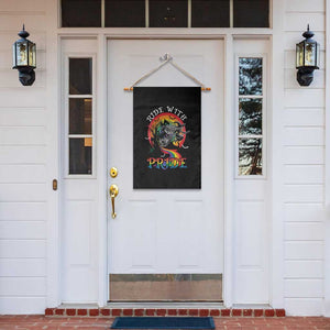 Funny Halloween LGBT Garden Flag Ride With Pride Witch Rainbow Spooky And Pride TS09 Print Your Wear