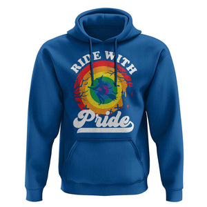 Funny Halloween LGBT Hoodie Ride With Pride Witch Rainbow TS09 Royal Blue Print Your Wear