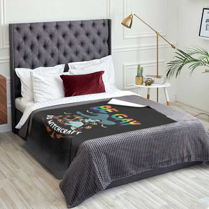 Funny Halloween LGBT Throw Blanket Be Gay Do Witchcraft Rainbow Witch TS09 Print Your Wear