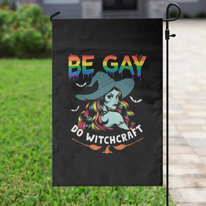 Funny Halloween LGBT Garden Flag Be Gay Do Witchcraft Rainbow Witch TS09 Print Your Wear