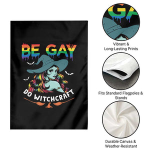 Funny Halloween LGBT Garden Flag Be Gay Do Witchcraft Rainbow Witch TS09 Print Your Wear