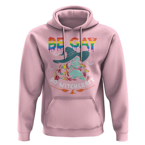 Funny Halloween LGBT Hoodie Be Gay Do Witchcraft Rainbow Witch TS09 Light Pink Print Your Wear