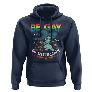 Funny Halloween LGBT Hoodie Be Gay Do Witchcraft Rainbow Witch TS09 Navy Print Your Wear