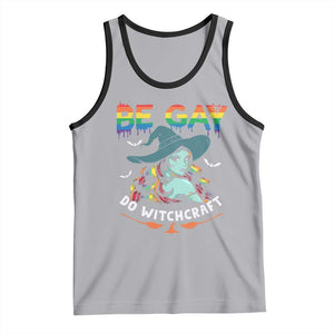 Funny Halloween LGBT Tank Top Be Gay Do Witchcraft Rainbow Witch TS09 Athletic Heather Black Print Your Wear