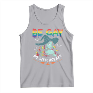 Funny Halloween LGBT Tank Top Be Gay Do Witchcraft Rainbow Witch TS09 Athletic Heather Print Your Wear