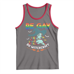 Funny Halloween LGBT Tank Top Be Gay Do Witchcraft Rainbow Witch TS09 Deep Heather Red Print Your Wear