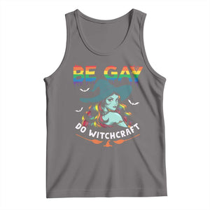 Funny Halloween LGBT Tank Top Be Gay Do Witchcraft Rainbow Witch TS09 Deep Heather Print Your Wear