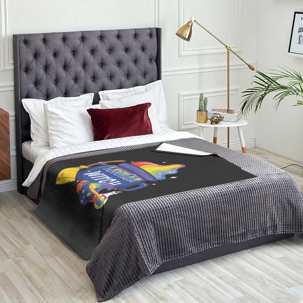 Funny Halloween LGBT Throw Blanket I'm The Lesbian Witch TS09 Print Your Wear