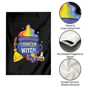 Funny Halloween LGBT Garden Flag I'm The Lesbian Witch TS09 Print Your Wear
