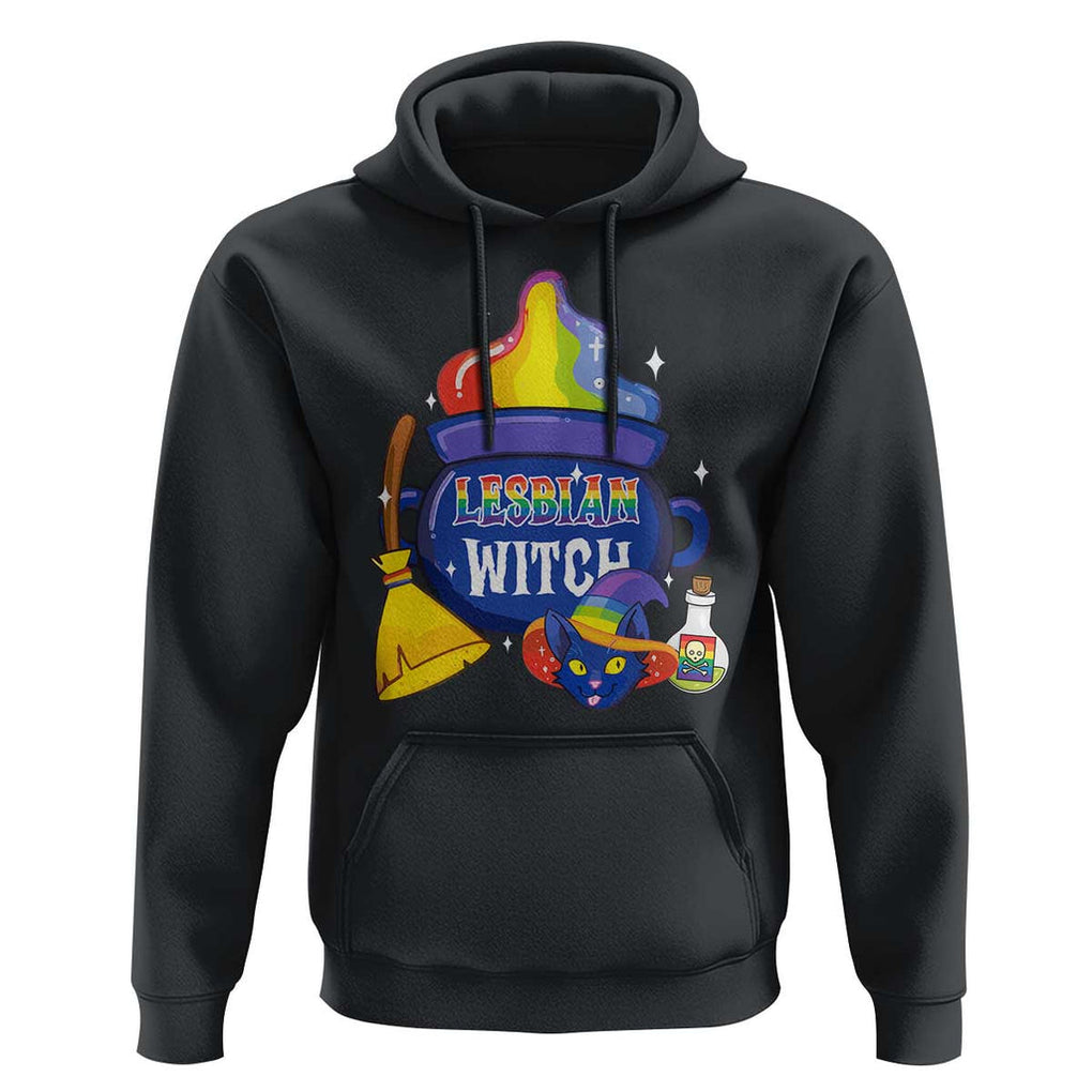 Funny Halloween LGBT Hoodie I'm The Lesbian Witch TS09 Black Print Your Wear