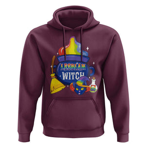 Funny Halloween LGBT Hoodie I'm The Lesbian Witch TS09 Maroon Print Your Wear