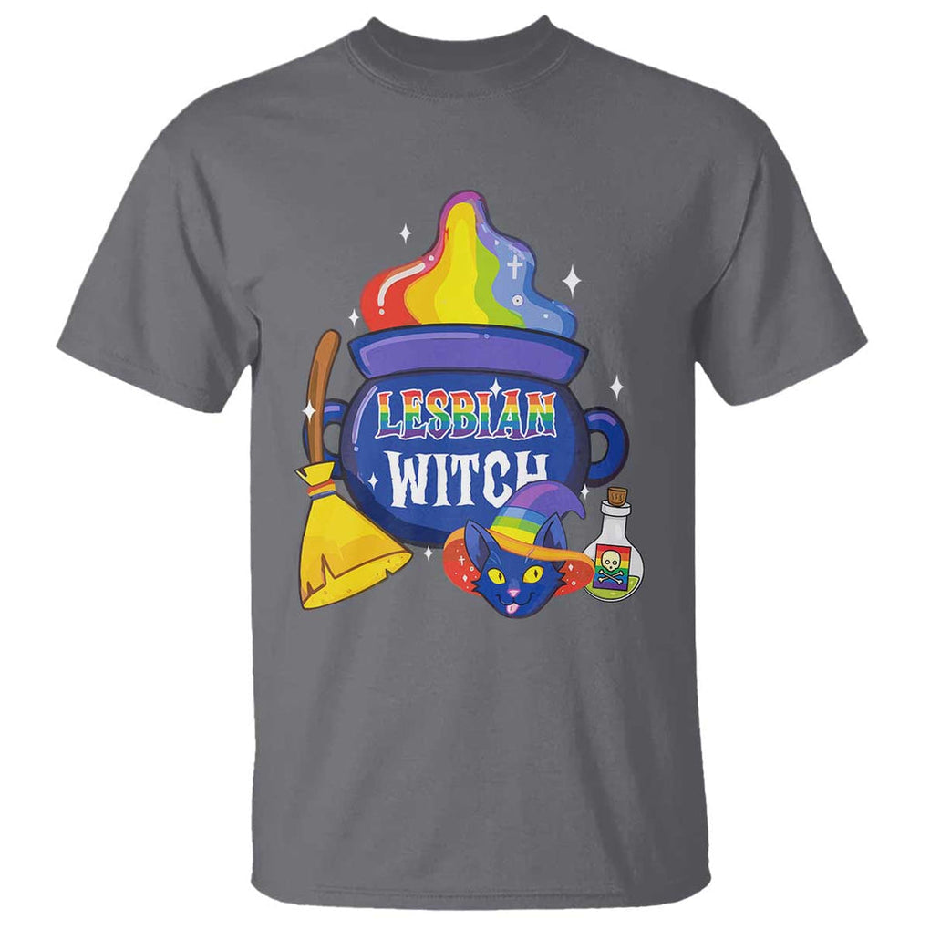 Funny Halloween LGBT T Shirt I'm The Lesbian Witch TS09 Charcoal Print Your Wear