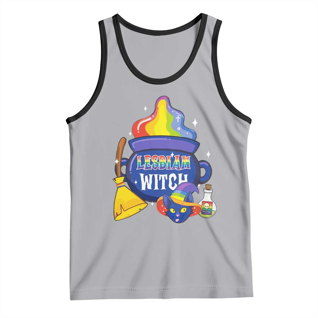 Funny Halloween LGBT Tank Top I'm The Lesbian Witch TS09 Athletic Heather Black Print Your Wear