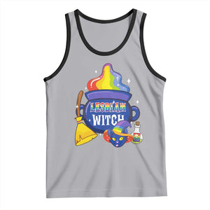 Funny Halloween LGBT Tank Top I'm The Lesbian Witch TS09 Athletic Heather Black Print Your Wear