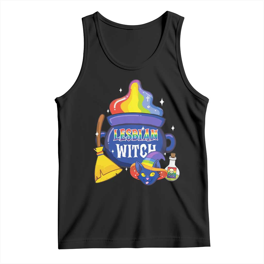 Funny Halloween LGBT Tank Top I'm The Lesbian Witch TS09 Black Print Your Wear