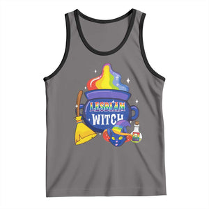 Funny Halloween LGBT Tank Top I'm The Lesbian Witch TS09 Deep Heather Black Print Your Wear