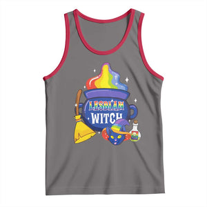 Funny Halloween LGBT Tank Top I'm The Lesbian Witch TS09 Deep Heather Red Print Your Wear