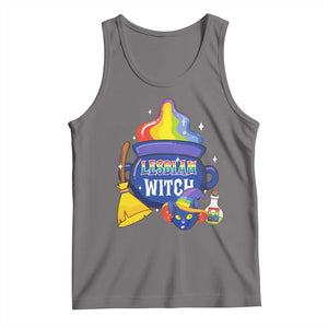 Funny Halloween LGBT Tank Top I'm The Lesbian Witch TS09 Deep Heather Print Your Wear