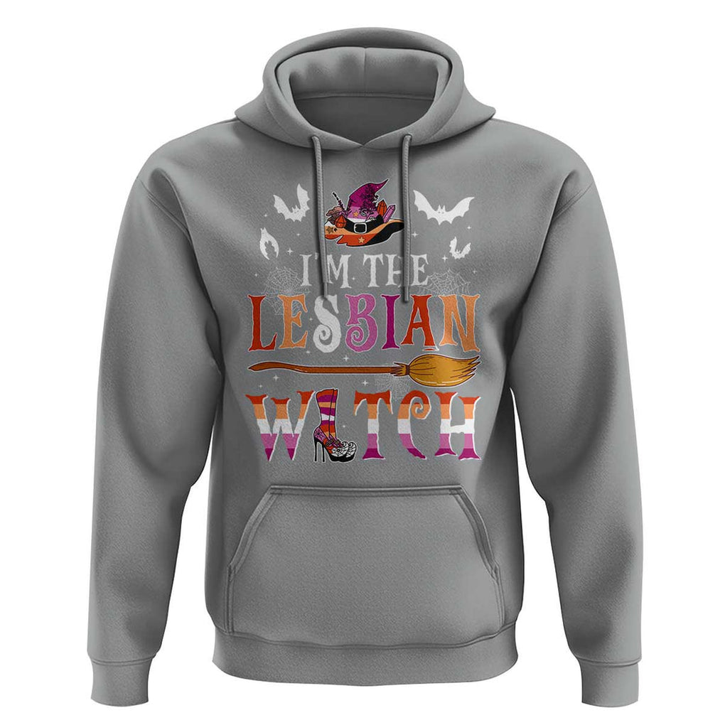Funny Halloween LGBT Hoodie I'm The Lesbian Witch Spooky Season TS09 Sport Gray Print Your Wear