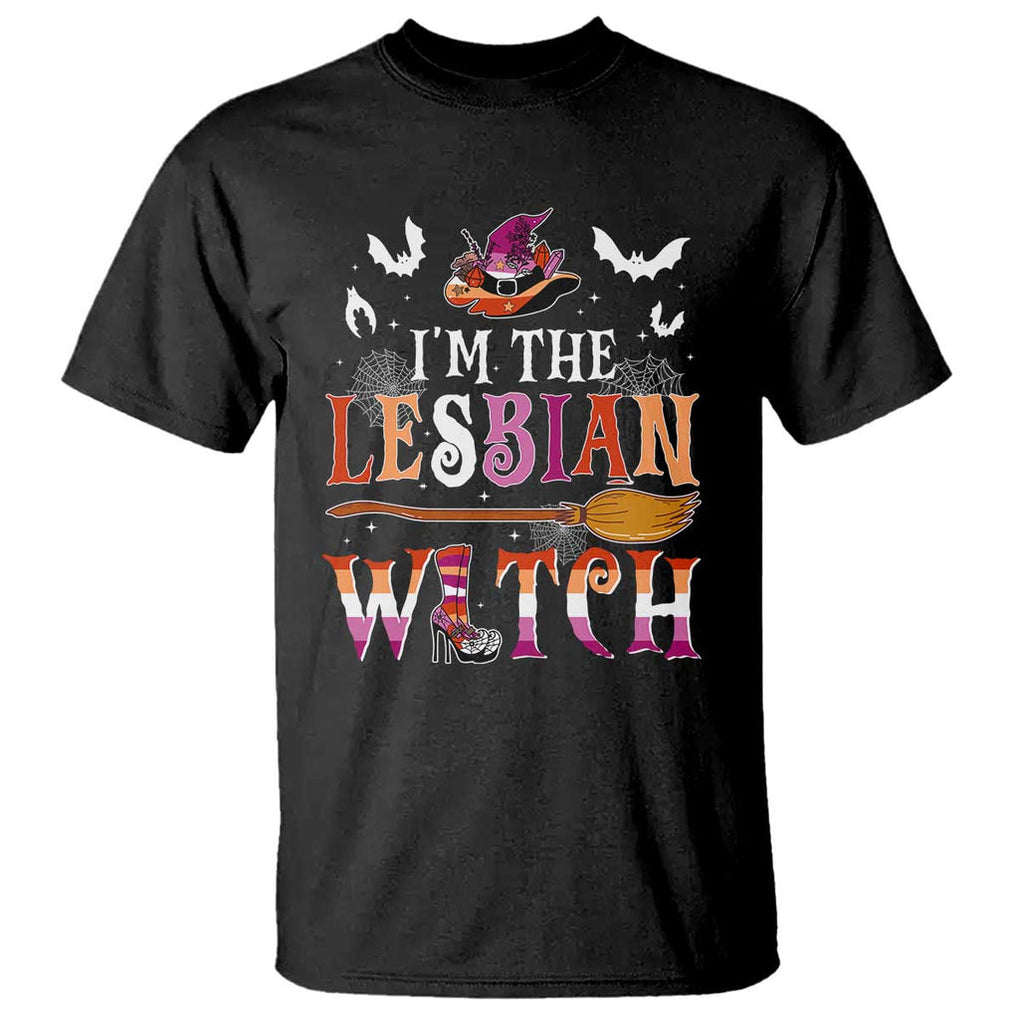 Funny Halloween LGBT T Shirt I'm The Lesbian Witch Spooky Season TS09 Black Print Your Wear