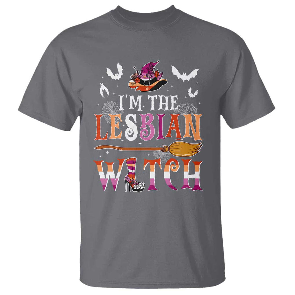 Funny Halloween LGBT T Shirt I'm The Lesbian Witch Spooky Season TS09 Charcoal Print Your Wear