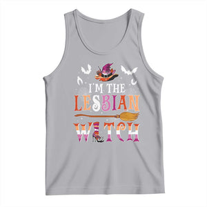 Funny Halloween LGBT Tank Top I'm The Lesbian Witch Spooky Season TS09 Athletic Heather Print Your Wear