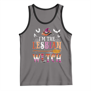 Funny Halloween LGBT Tank Top I'm The Lesbian Witch Spooky Season TS09 Deep Heather Black Print Your Wear