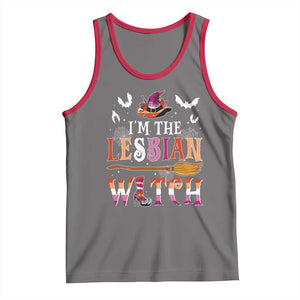 Funny Halloween LGBT Tank Top I'm The Lesbian Witch Spooky Season TS09 Deep Heather Red Print Your Wear