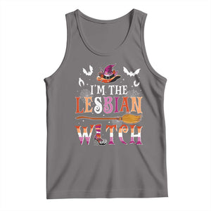 Funny Halloween LGBT Tank Top I'm The Lesbian Witch Spooky Season TS09 Deep Heather Print Your Wear