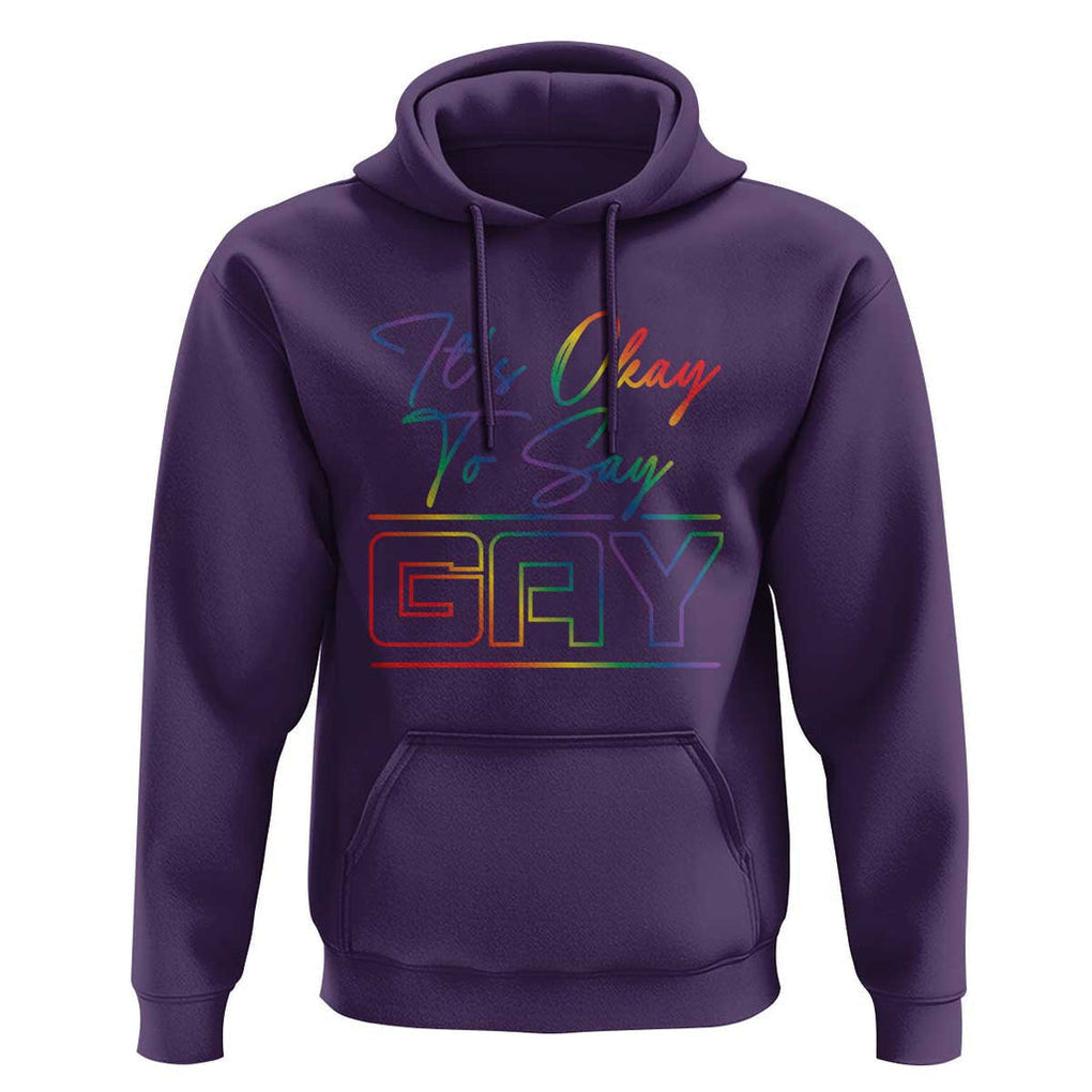 Its Ok To Say Gay Come Out Hoodie TS09 Purple Print Your Wear