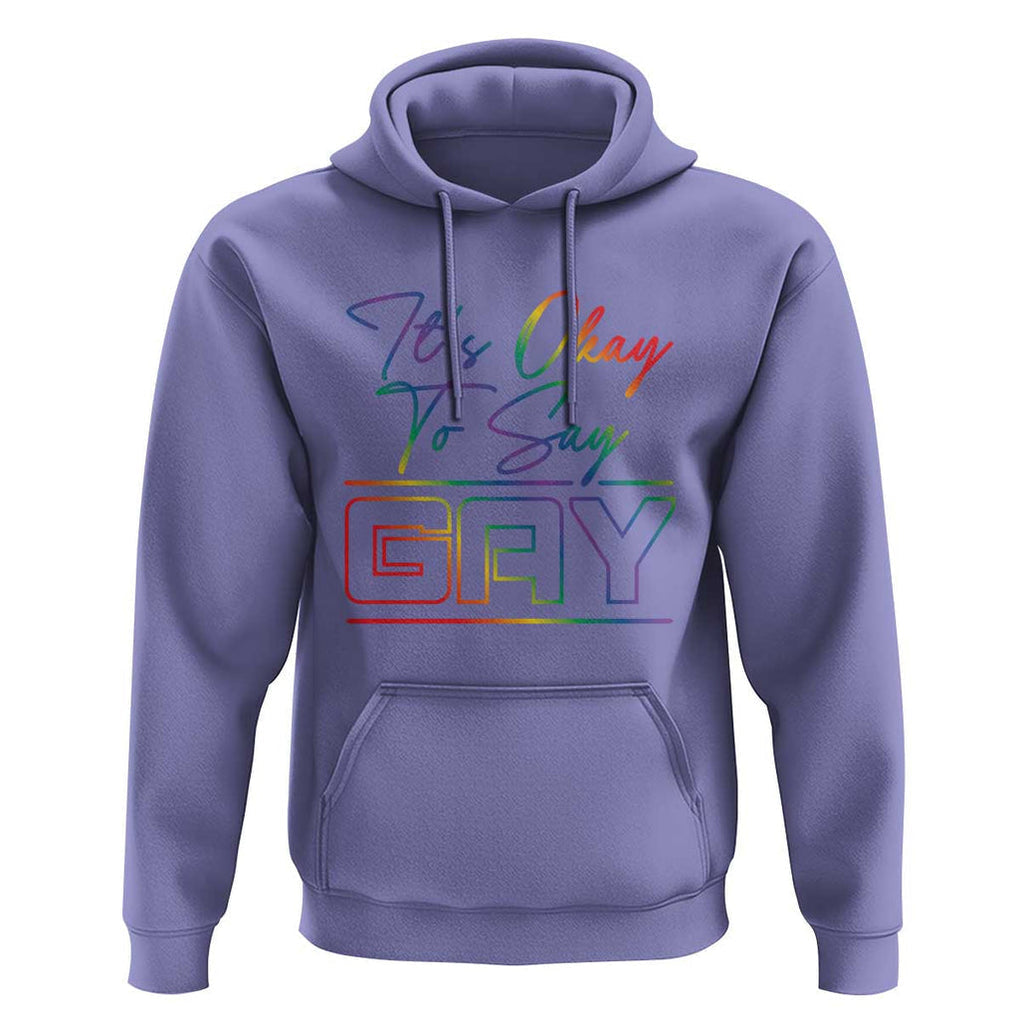 Its Ok To Say Gay Come Out Hoodie TS09 Violet Print Your Wear