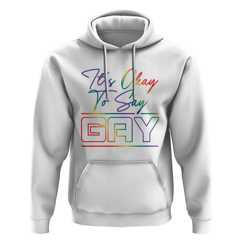 Its Ok To Say Gay Come Out Hoodie TS09 White Print Your Wear