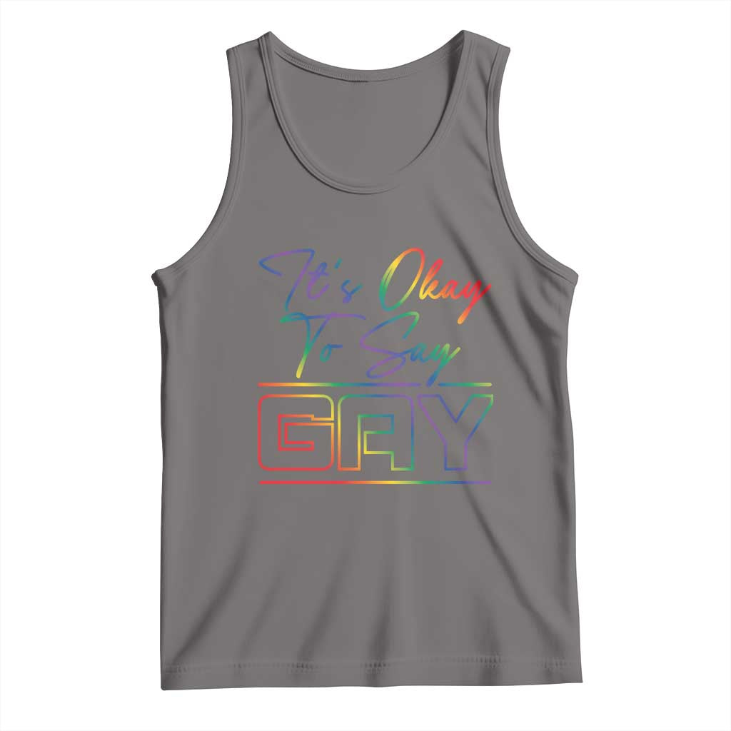 Its Ok To Say Gay Come Out Tank Top TS09 Deep Heather Print Your Wear