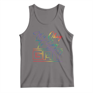 Its Ok To Say Gay Come Out Tank Top TS09 Deep Heather Print Your Wear