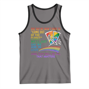 LGBT One Day We Won't Have To Come Out Of The Closet Tank Top TS09 Deep Heather Black Print Your Wear