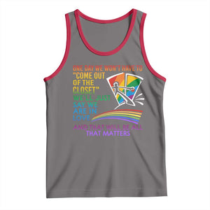 LGBT One Day We Won't Have To Come Out Of The Closet Tank Top TS09 Deep Heather Red Print Your Wear