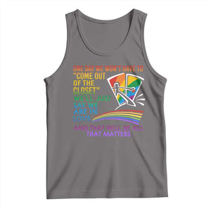 LGBT One Day We Won't Have To Come Out Of The Closet Tank Top TS09 Deep Heather Print Your Wear