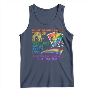 LGBT One Day We Won't Have To Come Out Of The Closet Tank Top TS09 Navy Print Your Wear