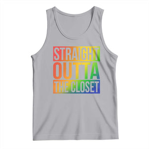 Straight Outta The Closet LGBT Come Out Tank Top TS09 Athletic Heather Print Your Wear