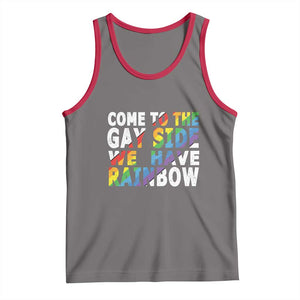 LGBT Come Out Tank Top Come To The Gay Side We Have Rainbow TS09 Deep Heather Red Print Your Wear