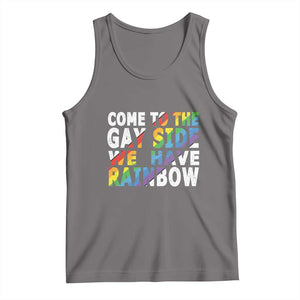 LGBT Come Out Tank Top Come To The Gay Side We Have Rainbow TS09 Deep Heather Print Your Wear