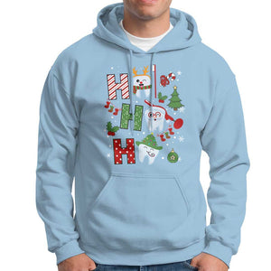 Dentist Christmas Ho Ho Ho Funny Tooth Dental Hoodie TS09 Light Blue Print Your Wear
