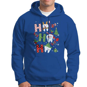 Dentist Christmas Ho Ho Ho Funny Tooth Dental Hoodie TS09 Royal Blue Print Your Wear