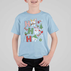 Dentist Christmas Ho Ho Ho Funny Tooth Dental T Shirt For Kid TS09 Light Blue Print Your Wear