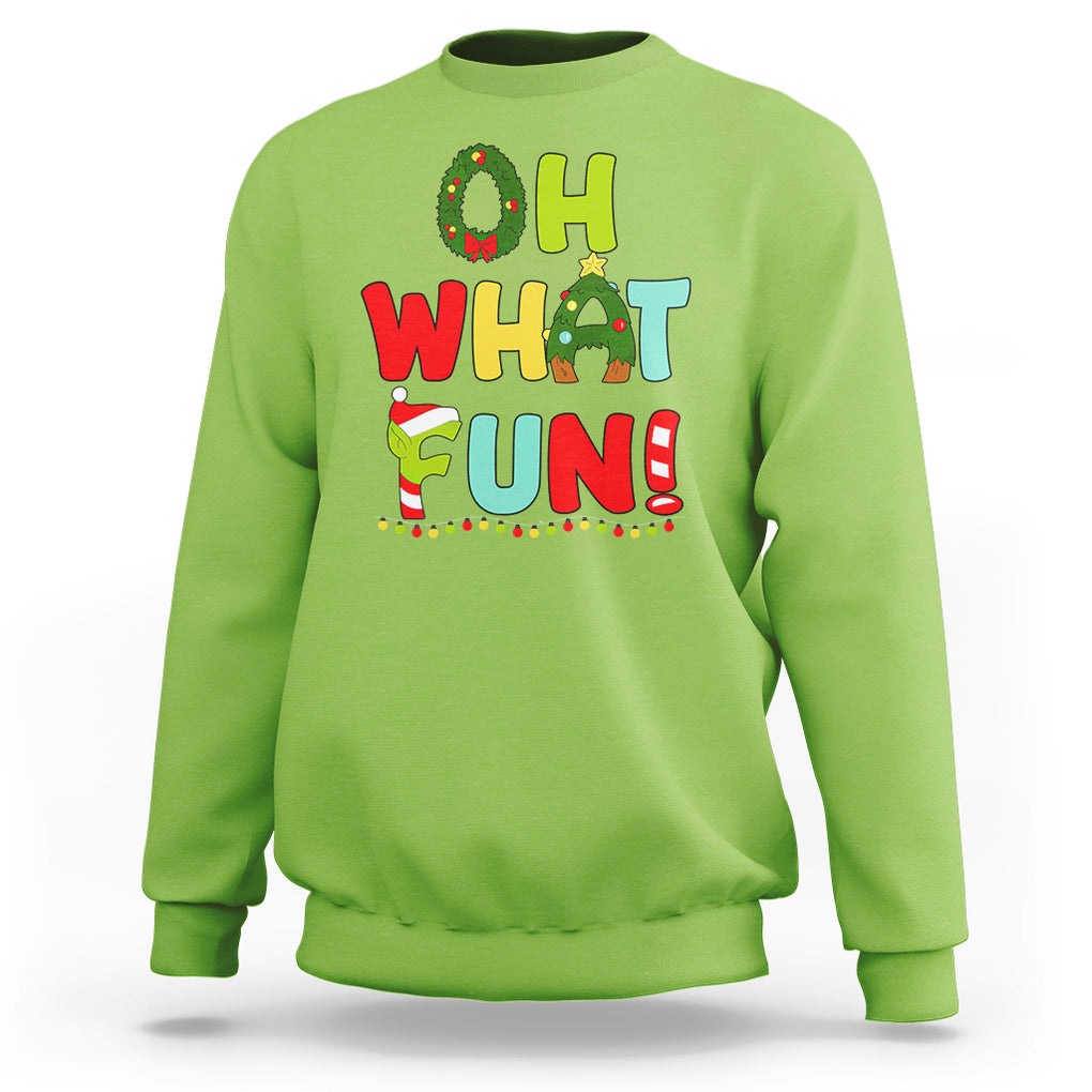 Oh What Fun Christmas Tree Candy Cane Sweatshirt TS09 Printyourwear